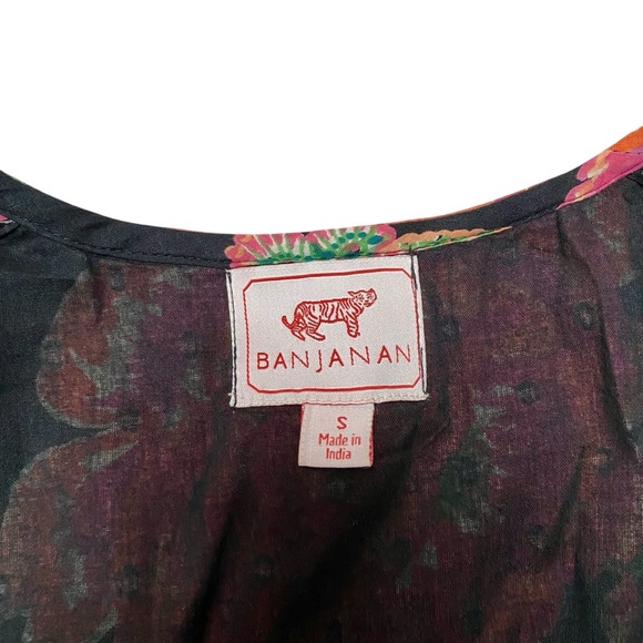 Banjanan Designer Carra Eliza’s Rose Garden Black Wrap Maxi Dress S - Picture 13 of 14